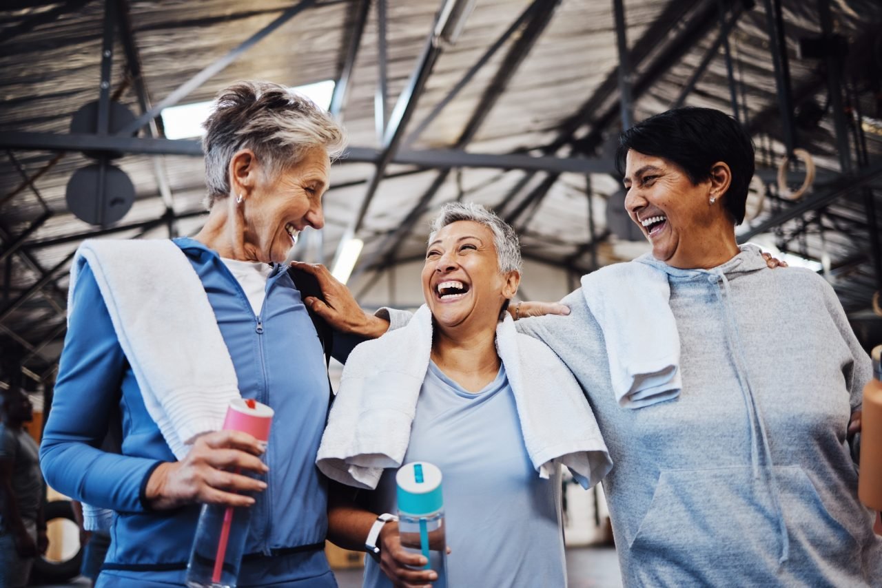 Senior women keeping active for health and fitness